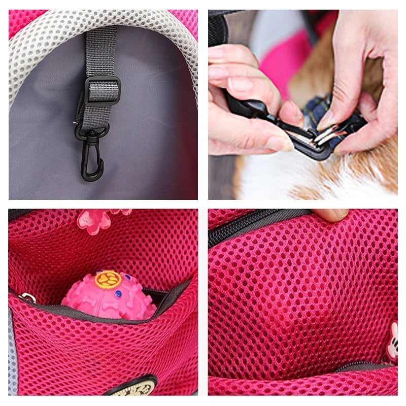Breathable Pet Carrier Backpack Portable Travel Bag for Dogs and Cats!