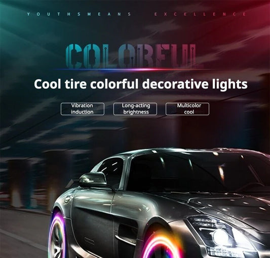 4Pcs Tire Valve Cap Lights Illuminators for Car and Wheels
